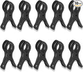 LemonRoad 10 Pack Large Balloon Arch Clips Plastic Transparent Backdrop Spring Clamps 3.5 Inch Heavy Duty Clip for Balloon Arch Kit Birthday Decoration Crafts Woodworking Photography Studios (Black)
