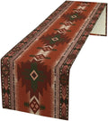 Aztec Table Runner Southwestern Ethnic Style Geometric Navajo Tribe Abstract Pattern Vintage Rustic Table Dinner Table Runner 13x36 Inch