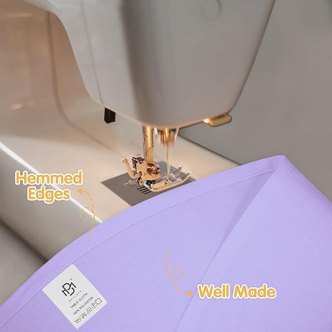 BRILLMAX 10 Pack Lavender Round Tablecloths 90 Inch - Circle Bulk Linen Polyester Fabric Washable Table Cloth Cover for Wedding Reception Banquet Birthday Party Buffet Restaurant
