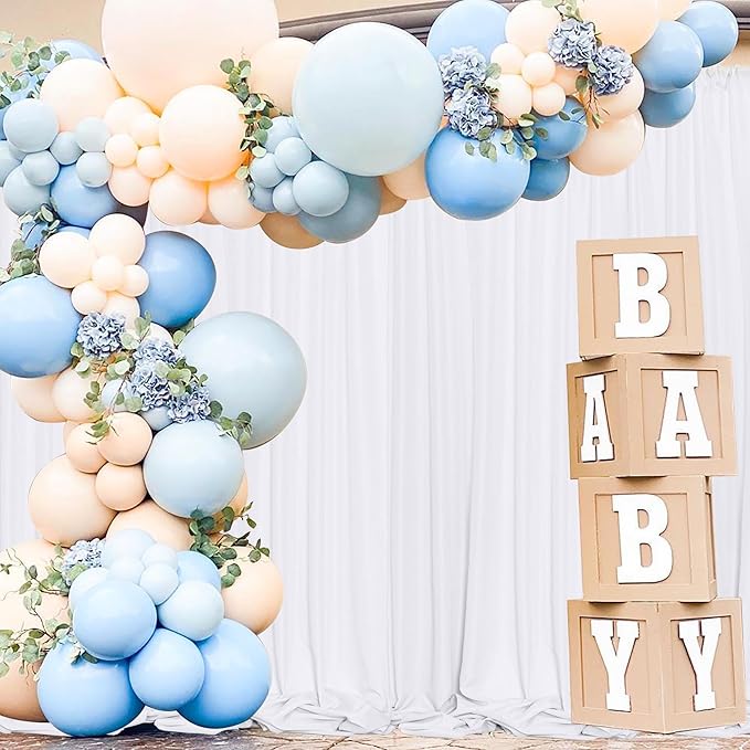 MEETSKY White Backdrop Curtain for Parties Wedding Decor- White Wedding Photography Rod Pocket Backdrop Drapes Panels Polyester Fabric Curtain for Birthday Holiday Party, 5ft x 7ft, 2 Panels
