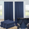 30ftx12ft Wrinkle Free Navy Blue Backdrop Curtain, 6 Panels 12FT Height Navy Blue Wedding Backdrop Drapes, Silky Polyester Back Drop Cloth for Birthday Photography Background Party Backdrop Draping