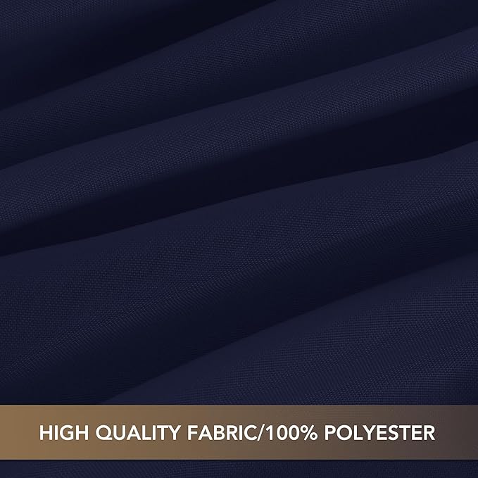 sancua Square Tablecloths 54x54 Inch - Navy Blue Fabric Table Cloth for Square or Round Tables, Washable Polyester Table Cover for Dinner, Holiday Party, Decorative Display Tables