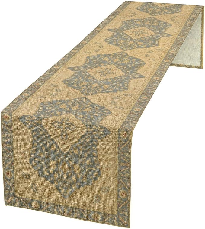 Boho Table Runner,Vintage Geometric Traditional Textured Rustic Farmhouse Bohemia for Home Farmhouse Kitchen Table Dining Coffee Room Garden Party Wedding Decor 13x36in