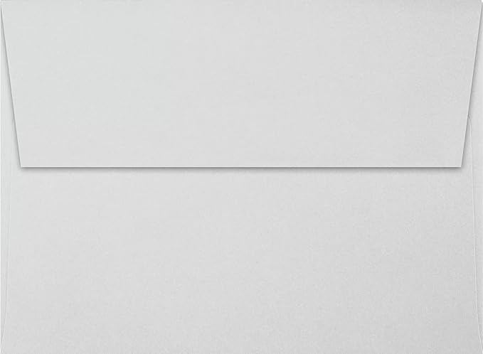 LUXPaper A7 Invitation Envelopes | Peel & Press | 5 1/4" x 7 1/4" | Gray | 80lb. Text | 100% Cotton | 1,000 Qty