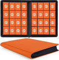 1000+ Pockets Trading Card Binder, Premium 16 Pocket Card Binder, Ringless Side Loading Collection Album Holder Folders for MTG, TCG, Game Cards & Sports Cards (Orange)
