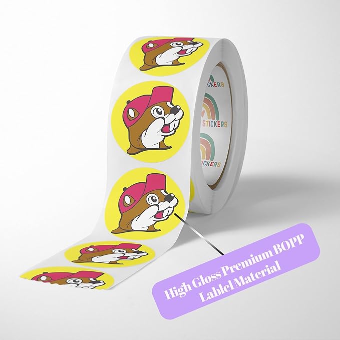 150 Custom Circle/Square BOPP Roll Labels- Personalized Stickers for Business Logo, Party, Wedding Favor, Baby Shower-Any Design Text + Image, Matte/Gloss Finish (2.5 Inch Square)