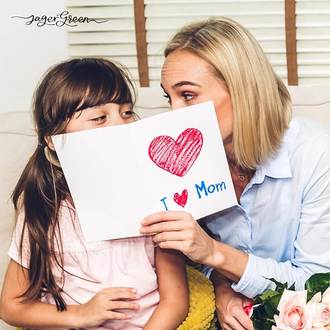 50 Pack 5x7 Thank You Cards, White Blank Card Stock Bulk, Thick Folded Heavy Card Paper, Thank You Notes for Wedding Invitation, Greeting Cards, Envelopes, Card Making Supplies (Cards Only)