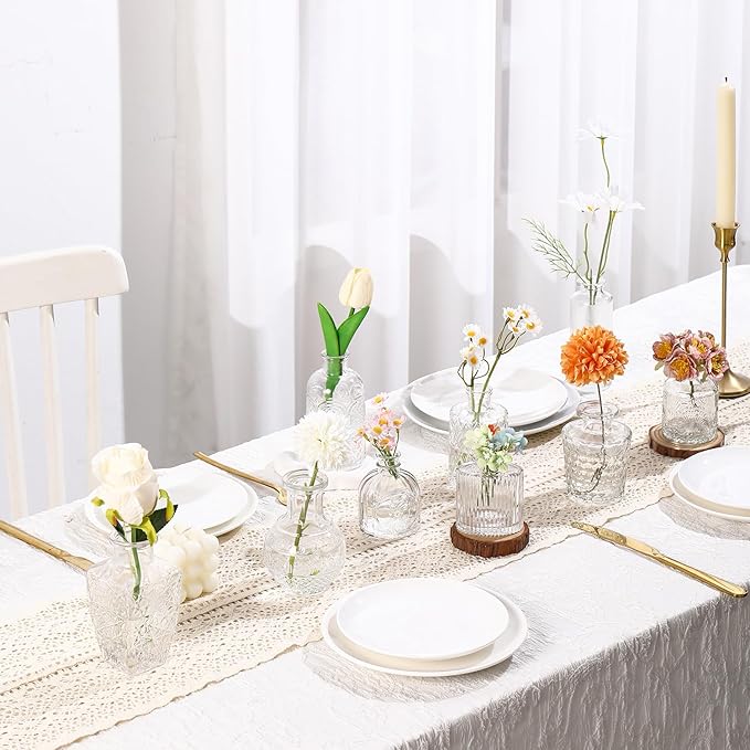 Bud Vases in Bulk 64, Glass Vases for Centerpieces, Small Vases for Flowers, Small Flower Vase for Centerpieces, Mini Vintage Vase, Clear Bud Vases for Wedding Table Decor
