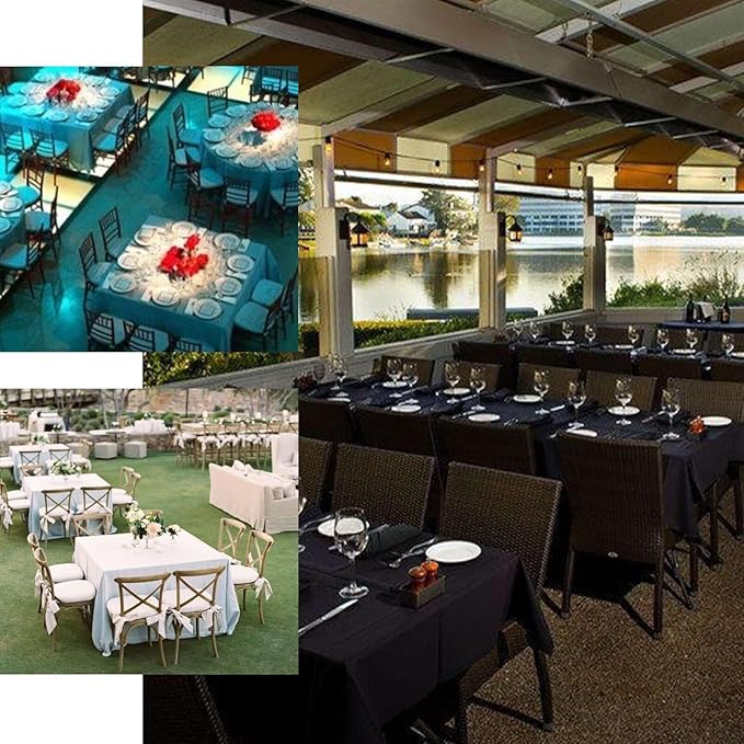 Efavormart 90" Hunter Emerald Green Wholesale Linens Polyester Square Linen Tablecloth for Kitchen Dining Wedding Birthday Party
