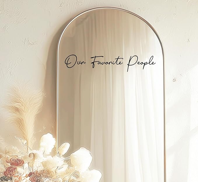 Our Favorite People Seating Chart Decal Wedding Seating Chart Header Decal for Mirror Our Favorite People Welcome Sign Wedding Welcome Vinyl (Black, Width 20")