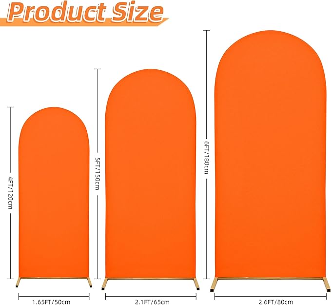 Wedding Arch Cover 6FT Arch Backdrop Cover Spandex Fitted Arch Cover for Round Top Chiara Backdrop Stand Covers for Wedding Birthday Party Baby Shower Banquet Ceremony Decoration