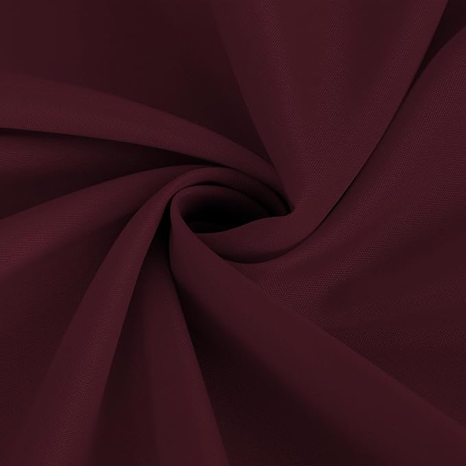 Fitable 6 Pack Burgundy Tablecloths for Round Tables - 108 Inches in Diameter - Stain Resistant and Washable Table Clothes, Polyester Fabric Table Covers for Wedding, Party, Banquet, Formal Events