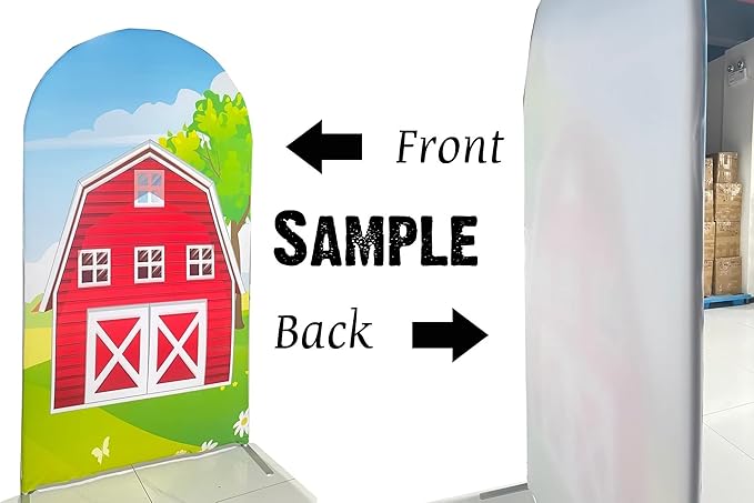 Arch Backdrop 7ft Height Chiara Arch Stand Covers Stretchy Spandex Fabric Cow Pattern Background for Birthday Baby Shower Party Decoration