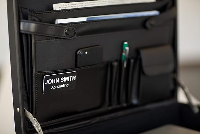 Custom Engraved Name Tag Badges – Personalized Identification with Pin or Magnetic Backing, 1.5 Inches x 3 Inches, Almond/Black