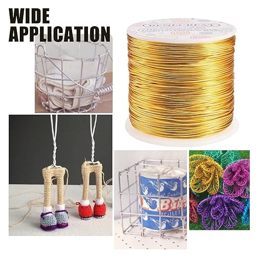 BENECREAT 15 Gauge 220FT Aluminum Jewelry Craft Wire - Anodized Metal Beading Wire for Floral Craft, Gem Wrapping, Necklace & Bracelet Making - Copper Tone