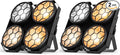 Stage Lights, 4X100W COB Spotlight LED Par Can Retro Lights, 2 in 1 Cool White & Warm White DMX512 Sound Activated Blinder Uplights for Events Parties Wedding Church Concert Studio Show Dance - 2Packs