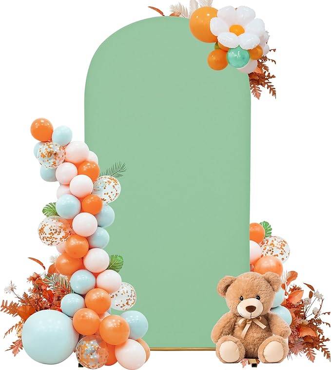 Wedding Arch Cover 6.6FT Arch Backdrop Cover Spandex Fitted Arch Cover for Round Top Chiara Backdrop Stand Covers for Wedding Birthday Party Baby Shower Banquet Ceremony Decoration