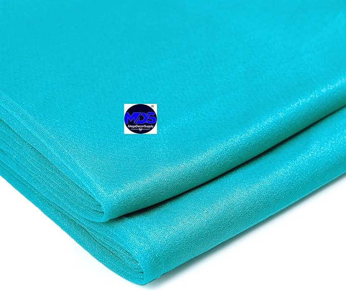 MDS 15 Pack 10ft Chiffon Table Runner 29 x 120 Inches Sheer Wedding Runner Romantic Rustic Table Runner for Wedding Decorations, Birthday Parties, Bridal Shower Party Arch Decor - Peacock Blue