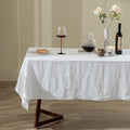 Talasily Linen Tablecloth 100% Pure Linen Table Cloth 60x120 Inches Rectangle Tablecloths Washable Cloths for Kitchen, Dining, Buffet Parties, Holidays, Picnic, Weddings and Restaurants-White