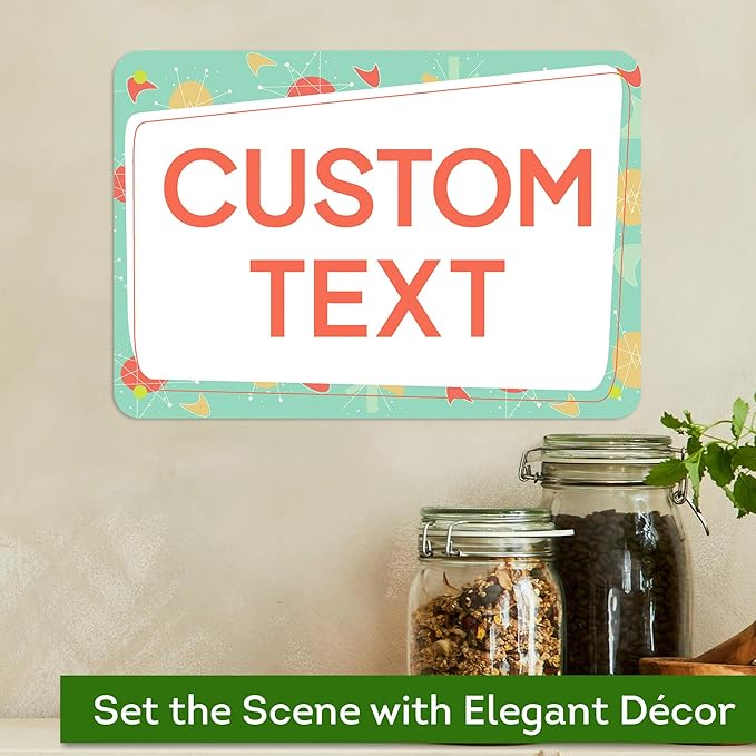 Custom Sign, Custom Street Sign, 11 Font Colors, 13 Font Styles, 4 Hole Options, 22 Sizes, 7x10 Inches, Rust Free DiBound, Fade Resistant, Made in USA by My Sign Center (Mid-Century Modern 2)