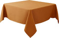 Biscaynebay Fall Tablecloth Textured Fabric Square Tablecloths 90x90 Inch, Bronze Thanksgiving Autumn Harvest Water Resistant Fabric Tablecloths for Kitchen, Dining, Wedding, Parties Machine Washable