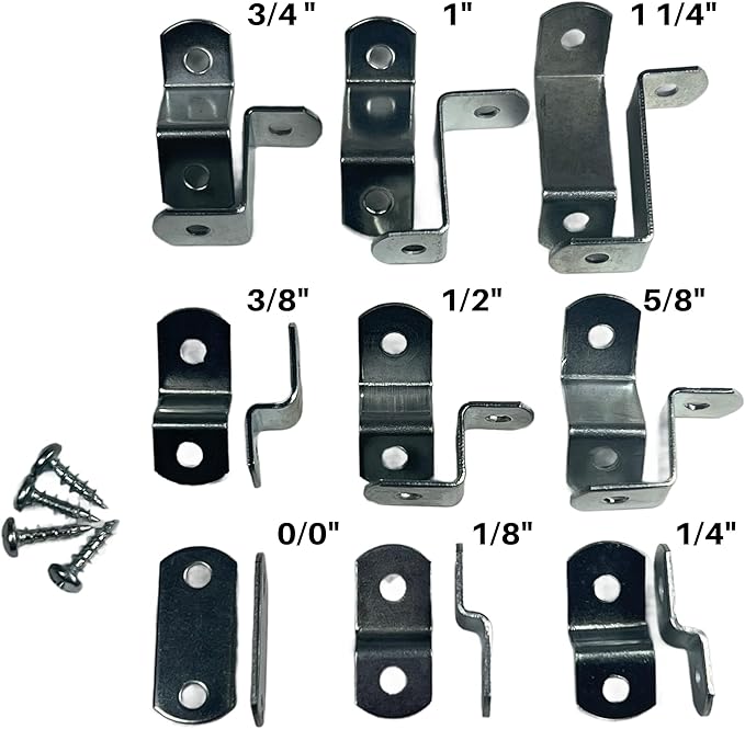 Canvas Clips for Picture Framing screws included 15 per pack ( Choose your offset size ) by E.H.C. (3/8" offset)