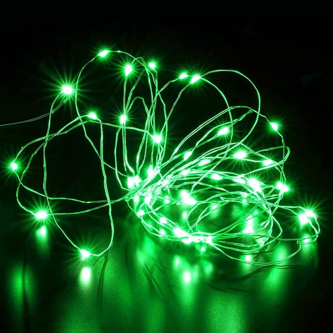 Aogist 12 Pack Fairy Lights 3 Modes 7ft 20 LED Waterproof,Battery Operated Silver Wire Firefly Starry Moon Mini String Lights for Mason Jars Christmas DIY Crafts Wedding Party Bedroom,Green