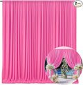 10 x 10 Feet Pink B Backdrop Curtain for Partie, Background Curtains for Photoshoot, Birthday, Wedding, Halloween, Thanksgiving, Christmas Day, New Year Party Decorations 5Ft x 10Ft, 2 Panels
