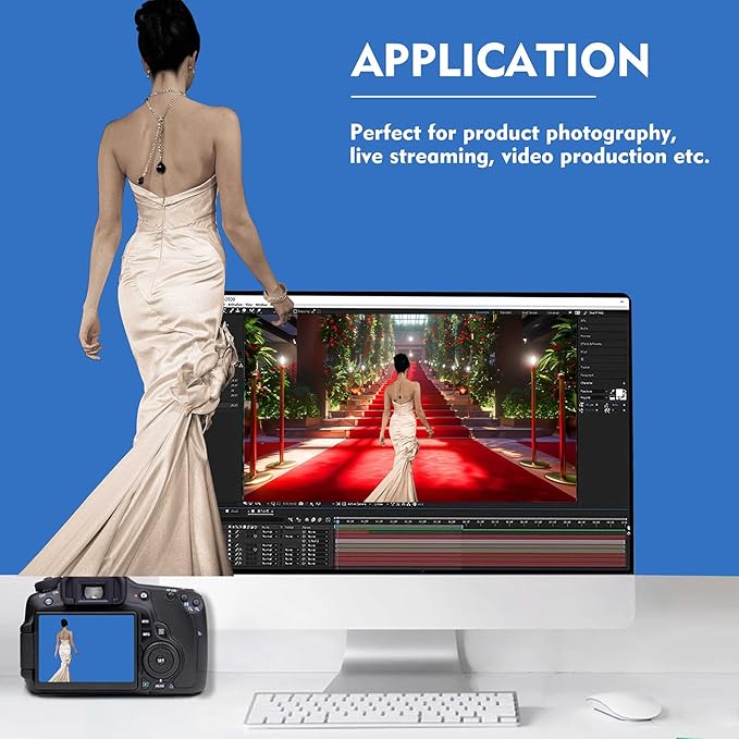 Royal Blue Backdrop, Photo Booth Portrait Photography Backdrops, Studio Blue Screen Backdrop for Photoshoot Streaming Video Shooting, Blue Photo Backdrop 10x10ft