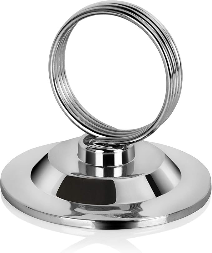 New Star Foodservice 23398 Ring-Clip Table Number Holder/Number Stand/Place Card Holder, Set of 12, 1.5-Inch