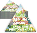 KETABAO – 5" Personalized Triangle Magnetic Picture Photo Magnet - Custom Refrigerator and Car Magnets for Decorations and Gifts