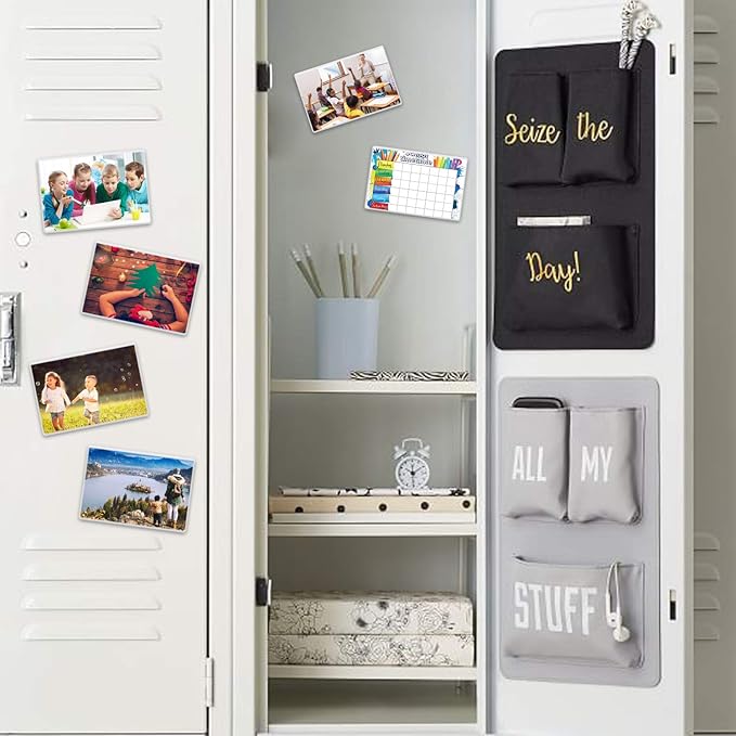 Magicfly Pack of 15 Magnetic Picture Frame with Clear Pocket, 4 x 6 Inches Refrigerator Photo Holder for Fridge Office Cabinet Locker, White