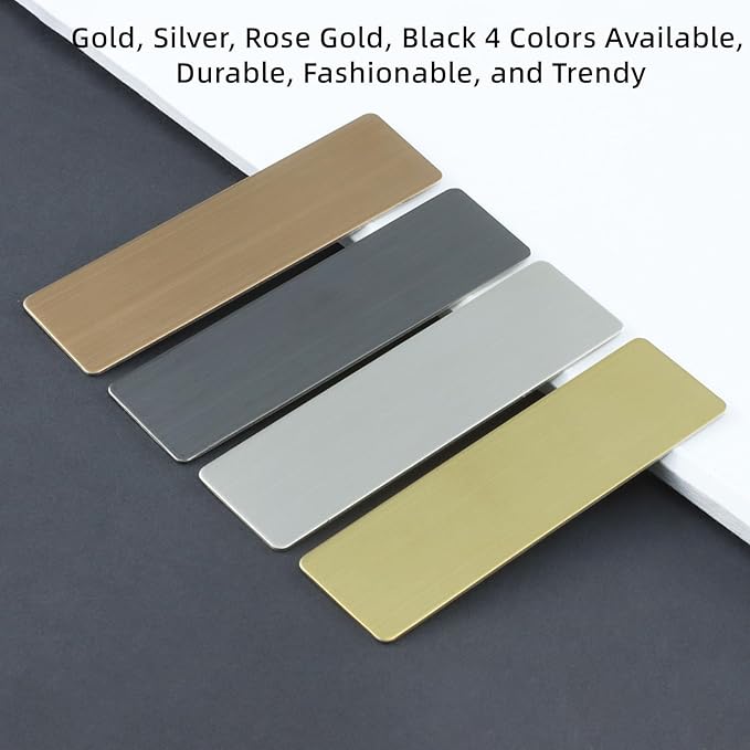 2pcs Stainless Steel Black Custom Name Tags with Pin or Magnet Adhesive Tape,Personalized Name Tags,Custom Metal Name Tag for Employee,Workers,Cops,Nurses,Doctors,Teachers(Black x 2)