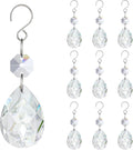 H&D HYALINE & DORA 3Inch Crystal Suncatcher Bauhinia Prisms Pendants 10Pcs Chandelier Crystals Replacement Hanging Sun Catcher Beads for DIY Arts Crafts Decor (Clear)