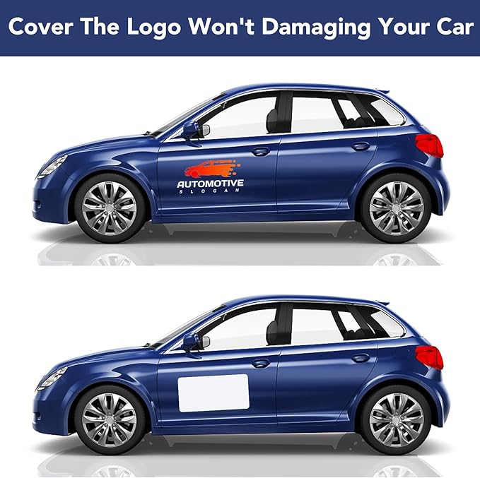 DIYMAG 4Pcs Blank Car Magnets,Door Magnet Rounded Corners Magnetic Set for Vehicle to Advertise Business Cover Company Logo Prevent Cars Scratches Dents, White, 24/" x 12/" -4P