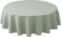 Biscaynebay Round Tablecloth 70 Inch-Sage Outdoor Fabric Table Cover-Small Circle Folding Table Cloths Linen Water Resistant Washable for Kitchen Dining Picnic Patio Outdoor Party Restaurant Tables