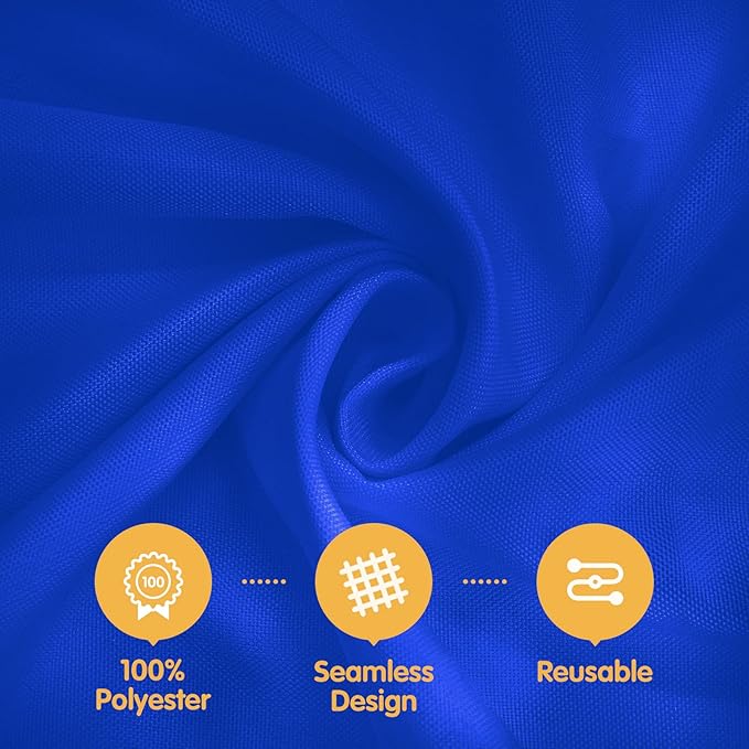 BRILLMAX 6 Pack Royal Blue Round Tablecloths 120 Inch - Circle Bulk Linen Polyester Fabric Washable Table Cloth Cover for Wedding Reception Banquet Birthday Party Buffet Restaurant