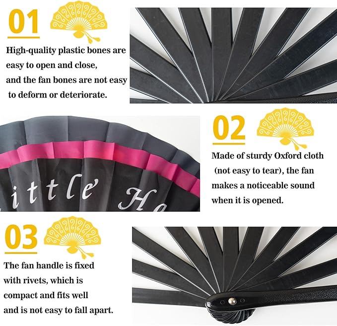 Custom Fans with Your Photo/Text - Personalized Folding Hand Fan for Line Dancing, Weddings, Parties | Decorative Gift for Women, Church Events & Dance Performances (30, 10 Inch)