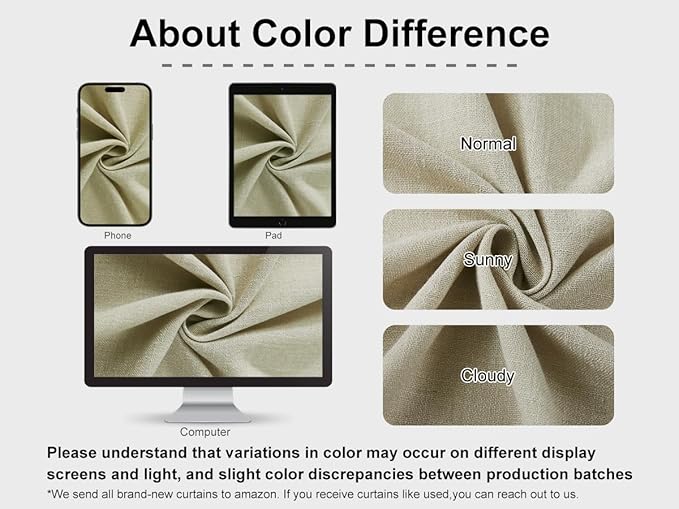 Vision Home Sand Pinch Pleated Semi Sheer Curtains Textured Linen Blended Light Filtering Window Curtains 95 inch for Living Room Bedroom Patio Pinch Pleat Drapes with Hooks 1 Panel 84" Wx95 L