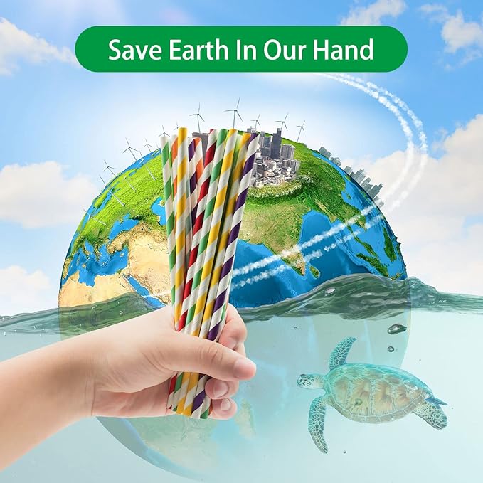 Bright Red And White Stripes Paper Drinking Straws, Biodegradable Food Grade Red Striped Barber Paper Straw For Daily Use Drinking, Coca Cola Straws (Pack of 100)