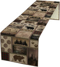 Retro Rusticd Cabin Table Runner Bear Country Farmhouse Vintage Lodge Table Runner for Party Dinner Festival Bedroom Living Room Kitchen 13x70 Inch