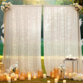 10×8ft Tulle Backdrop Curtains with Lights String - 300LED Fairy Lights Sheer Curtain Backdrop for Weddings Baby Shower and Birthday Party Decorations(8 Panels 5×8ft)