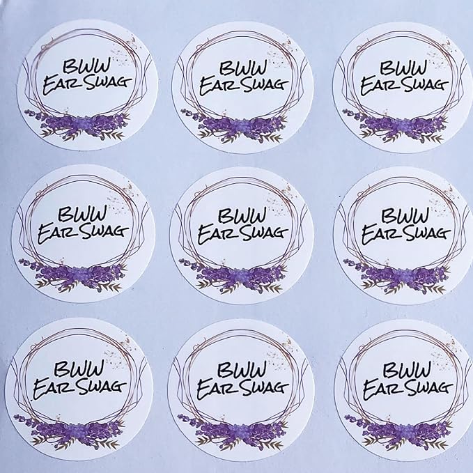 Custom Stickers for Weddings, Birthdays & Businesses - Personalized Labels with Your Logo - Waterproof, Fade and Heat Resistant - Pack of 100-1000 (Wreath C, 3.5 Inch)