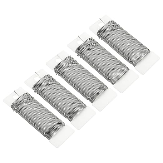 MECCANIXITY 190 Yards/575 Feet Metal Floral Wire 21 Gauge Silver Tone Flexible Paddle Thin Floral Wires for Craft, Christmas Wreath, Flower Arrangement, Wedding, Total 5 Roll