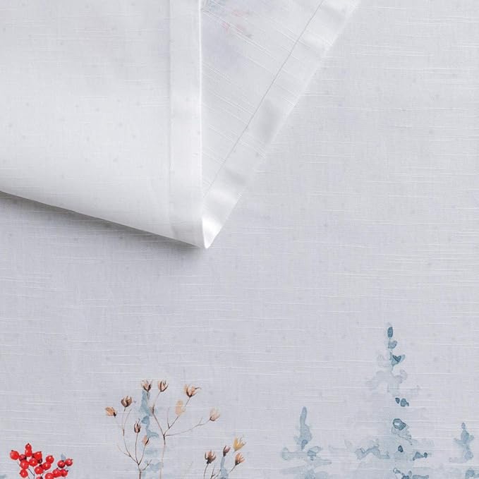 Maison d' Hermine Table Runner 100% Cotton Single Layer Table Runners 90 inches Long Decorative for Home Kitchen Dining Party Baby Shower Wedding Bridal Shower (Morzine, 14.50" x 90")