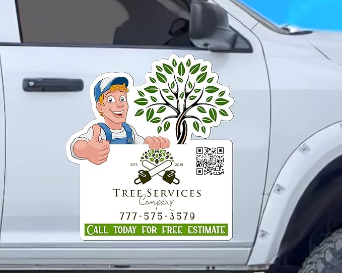 Personalized Car Magnet Sign | Customized Logo for Your Car Van Truck | Advertise Your Business | Professionally Printed | Photo Text