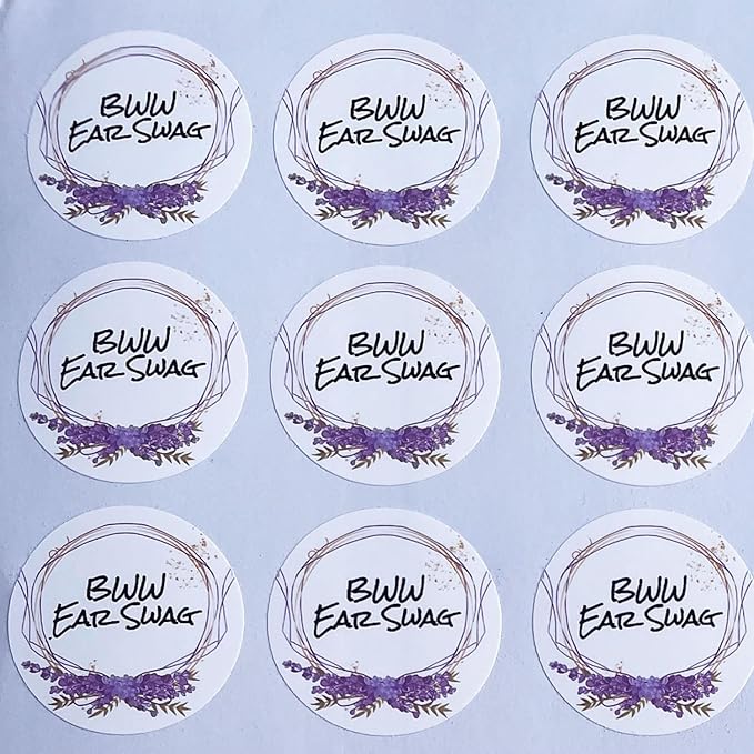 Custom Stickers for Weddings, Birthdays & Businesses - Personalized Labels with Your Logo - Waterproof, Fade and Heat Resistant - Pack of 100-1000 (Wreath O, 1.5 Inch)