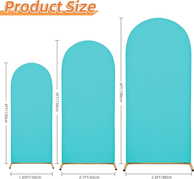 Wedding Arch Cover 6FT Arch Backdrop Cover Spandex Fitted Arch Cover for Round Top Chiara Backdrop Stand Covers for Wedding Birthday Party Baby Shower Banquet Ceremony Decoration