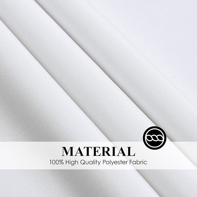 Round Tablecloth 2 Pack 108 Inch White Tablecloths Washable Decorative Linen Polyester Table Clothes Cover for Dining Table Banquets Buffet Parties and Wedding