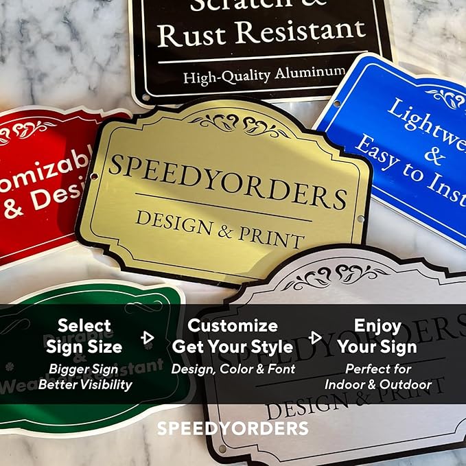 Customized Decorative Outdoor Metal Signs - Personalized Aluminum Driveway Signs, Waterproof, Black Charcoal 18x18 In